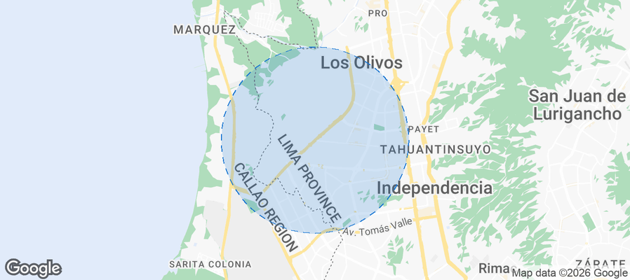 San Martín de Porres Airbnb map